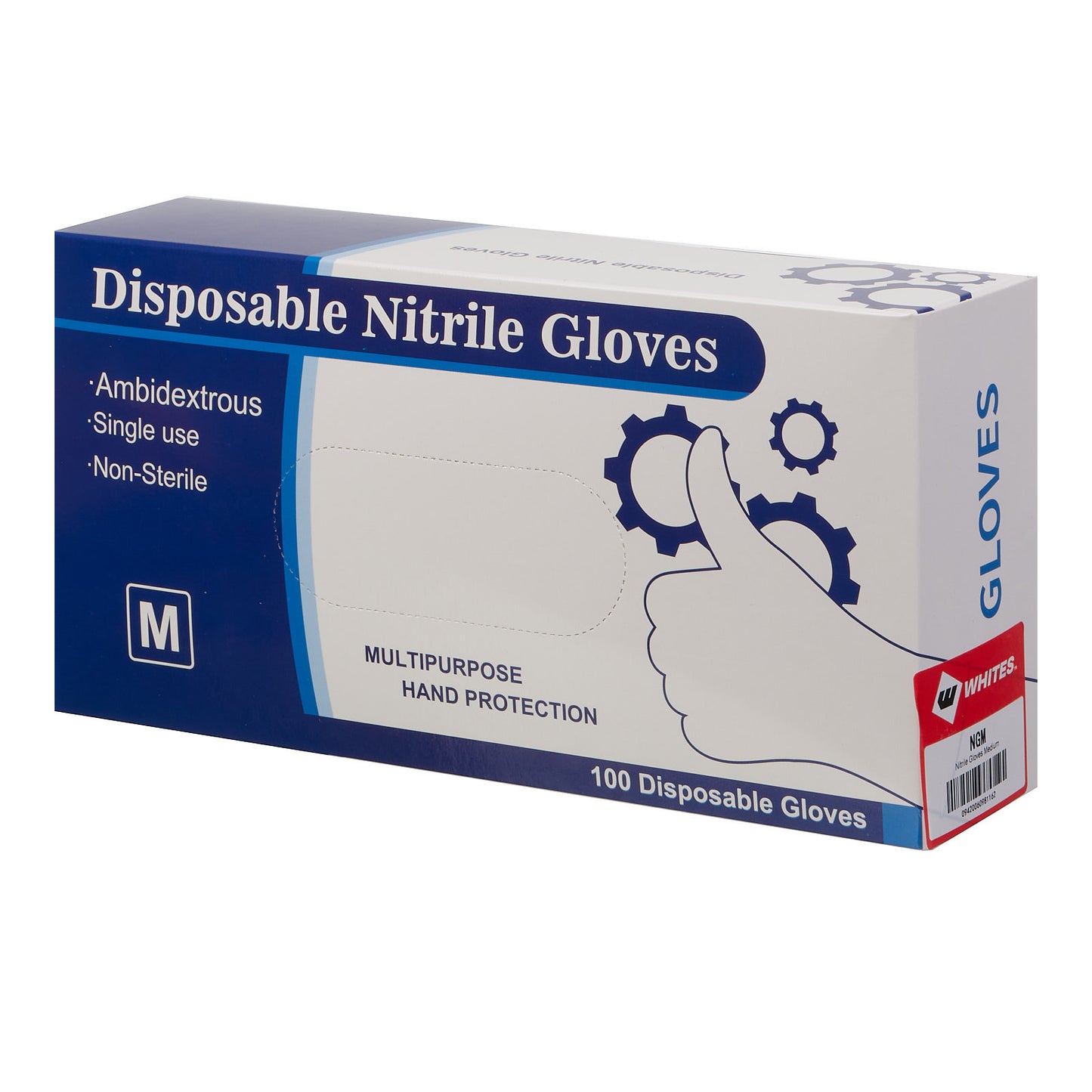 Whites Nitrile Gloves (M)
