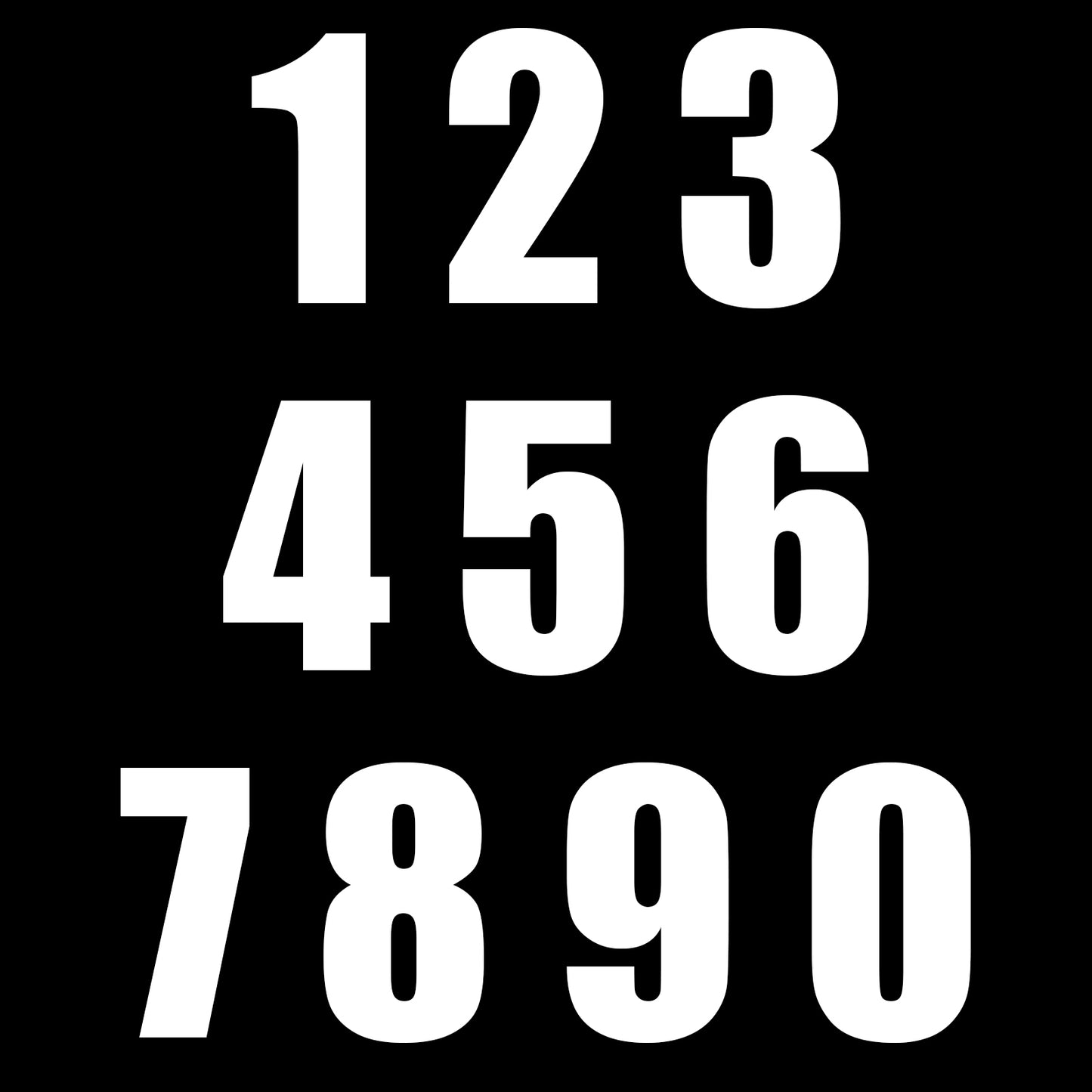 Whites Race Number - White #0 (10 Pack)