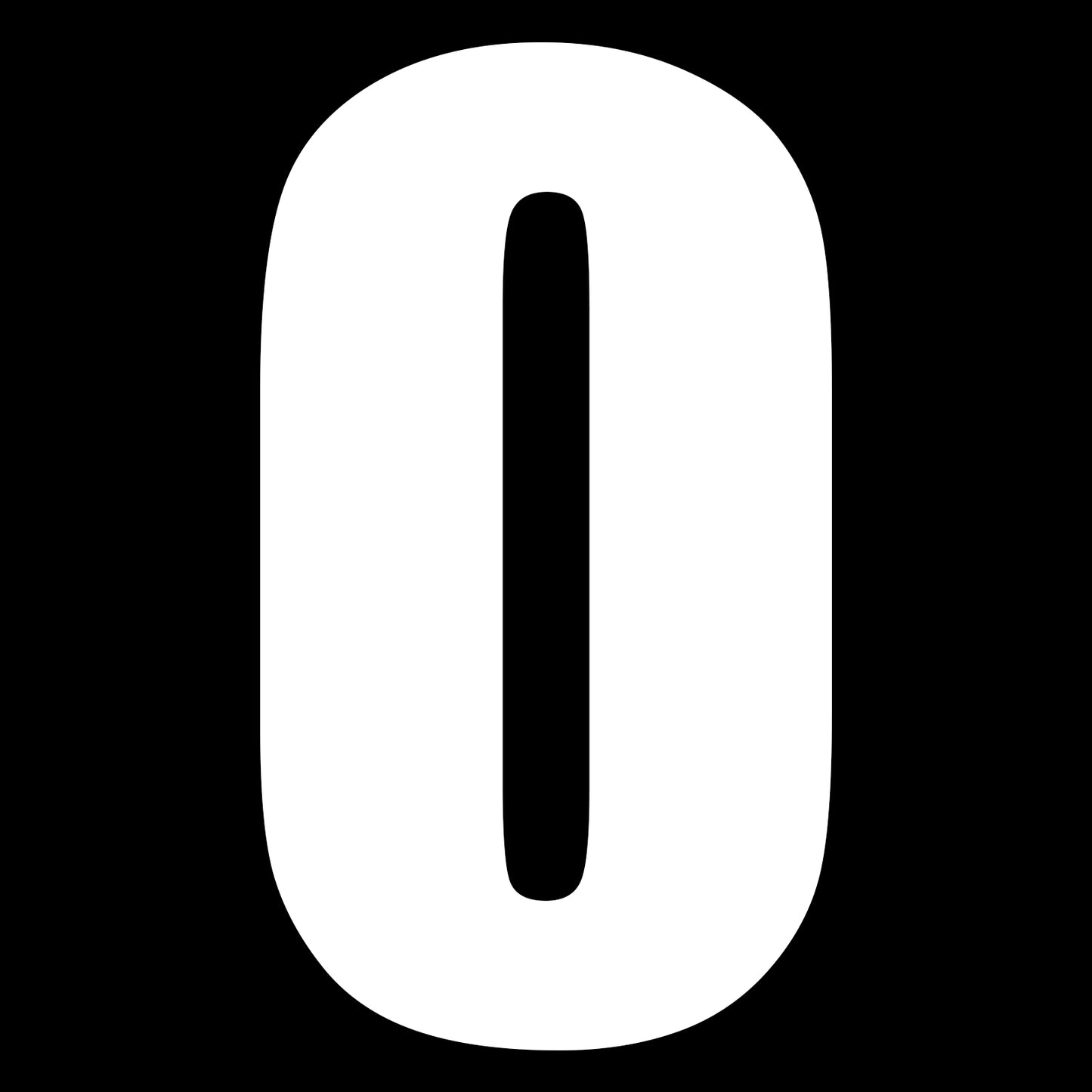Whites Race Number - White #0 (10 Pack)