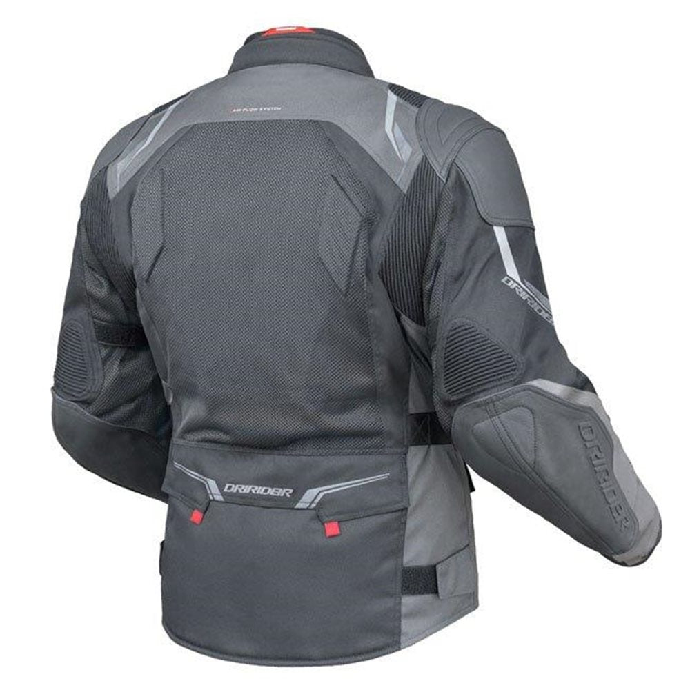 DRIRIDER NORDIC 3 AIRFLOW JACKET - BLACK/GREY