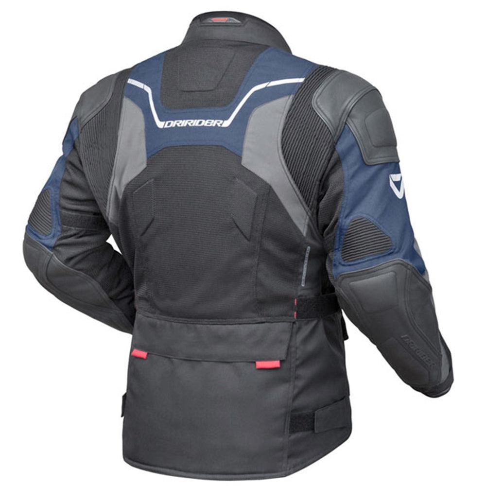 DRIRIDER NORDIC 4 AIRFLOW JACKET - BLACK/COBALT BLUE MCLEOD ACCESSORIES (P) sold by Cully's Yamaha