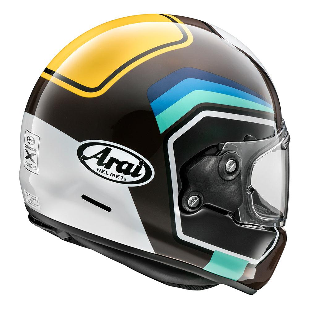 ARAI CONCEPT X HELMET - NUMBER BROWN CASSONS PTY LTD sold by Cully's Yamaha