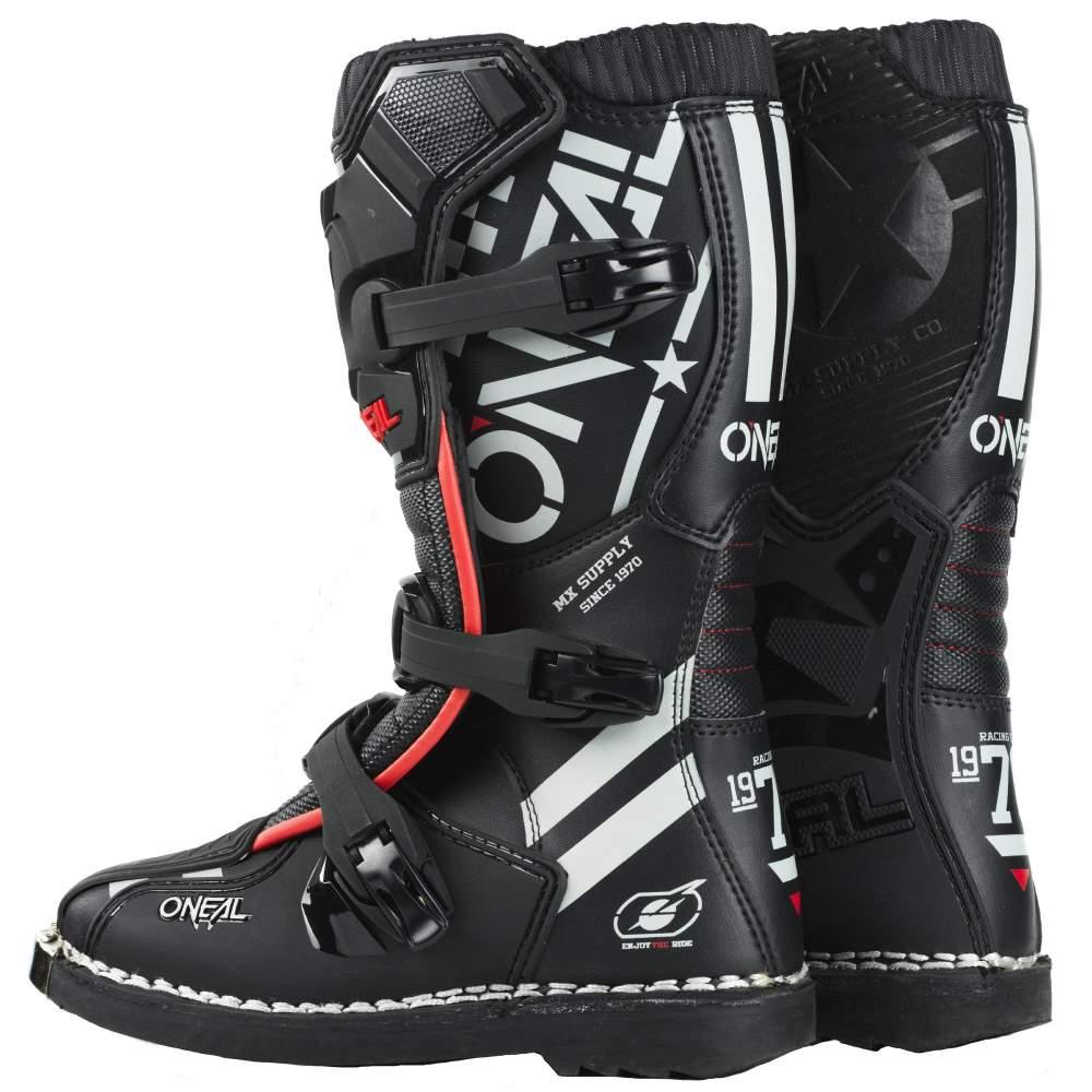 ONEAL ELEMENT YOUTH 2022 BOOTS - SQUADRON BLACK/GREY CASSONS PTY LTD sold by Cully's Yamaha