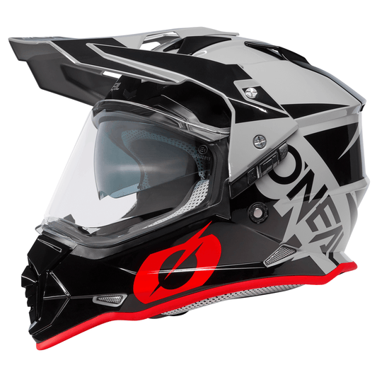 ONEAL 2023 SIERRA ll R HELMET - BLACK/GREY/RED CASSONS PTY LTD sold by Cully's Yamaha