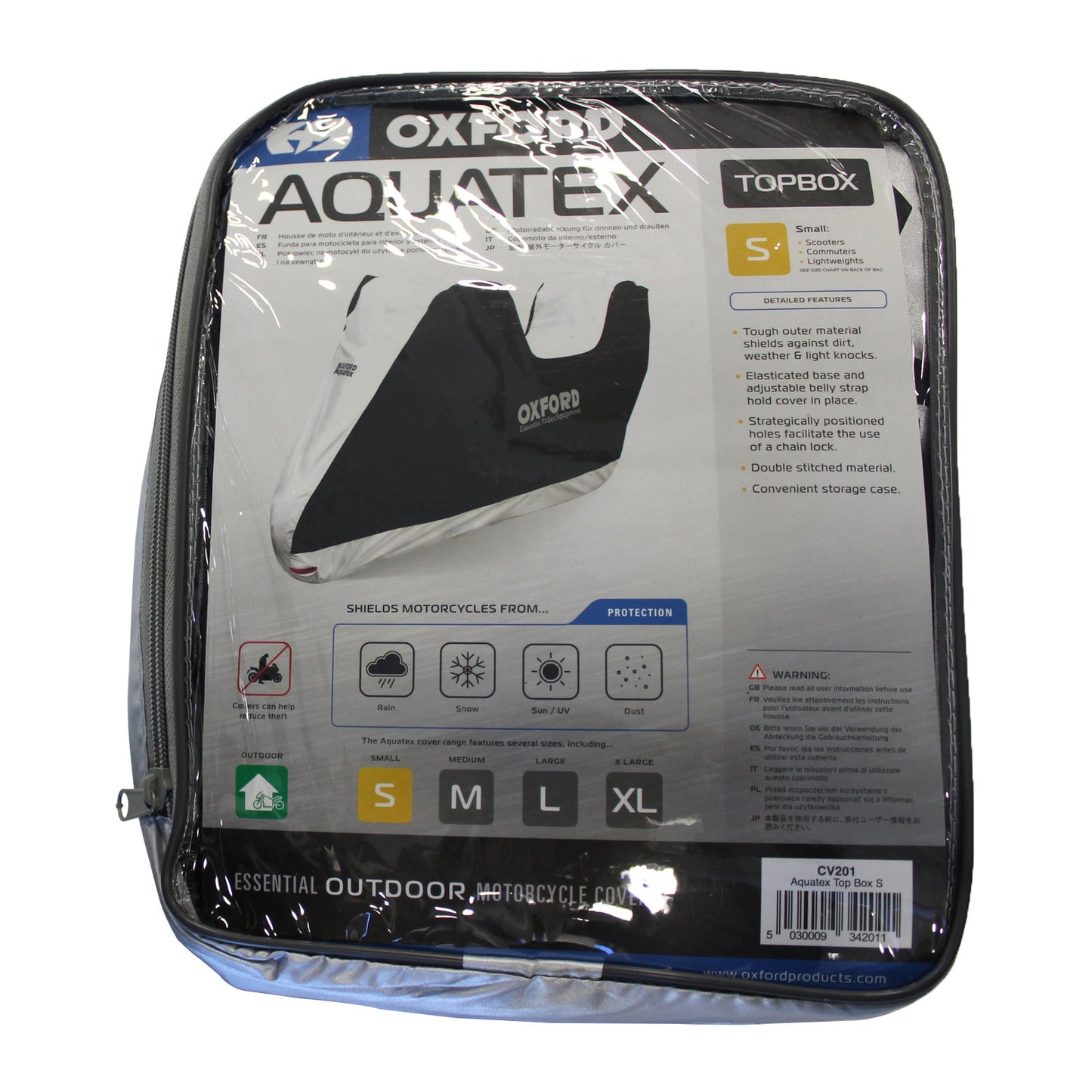 Oxford Aquatex Motorcycle Cover - Scooter Top Box (S)