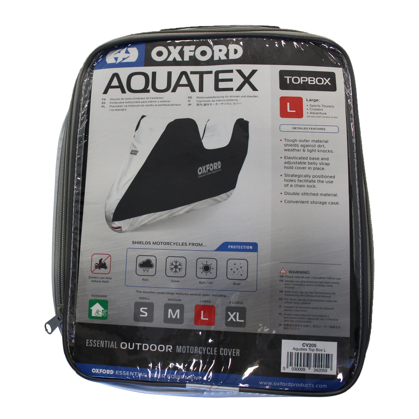 Oxford Aquatex Motorcycle Cover Top Box (L)