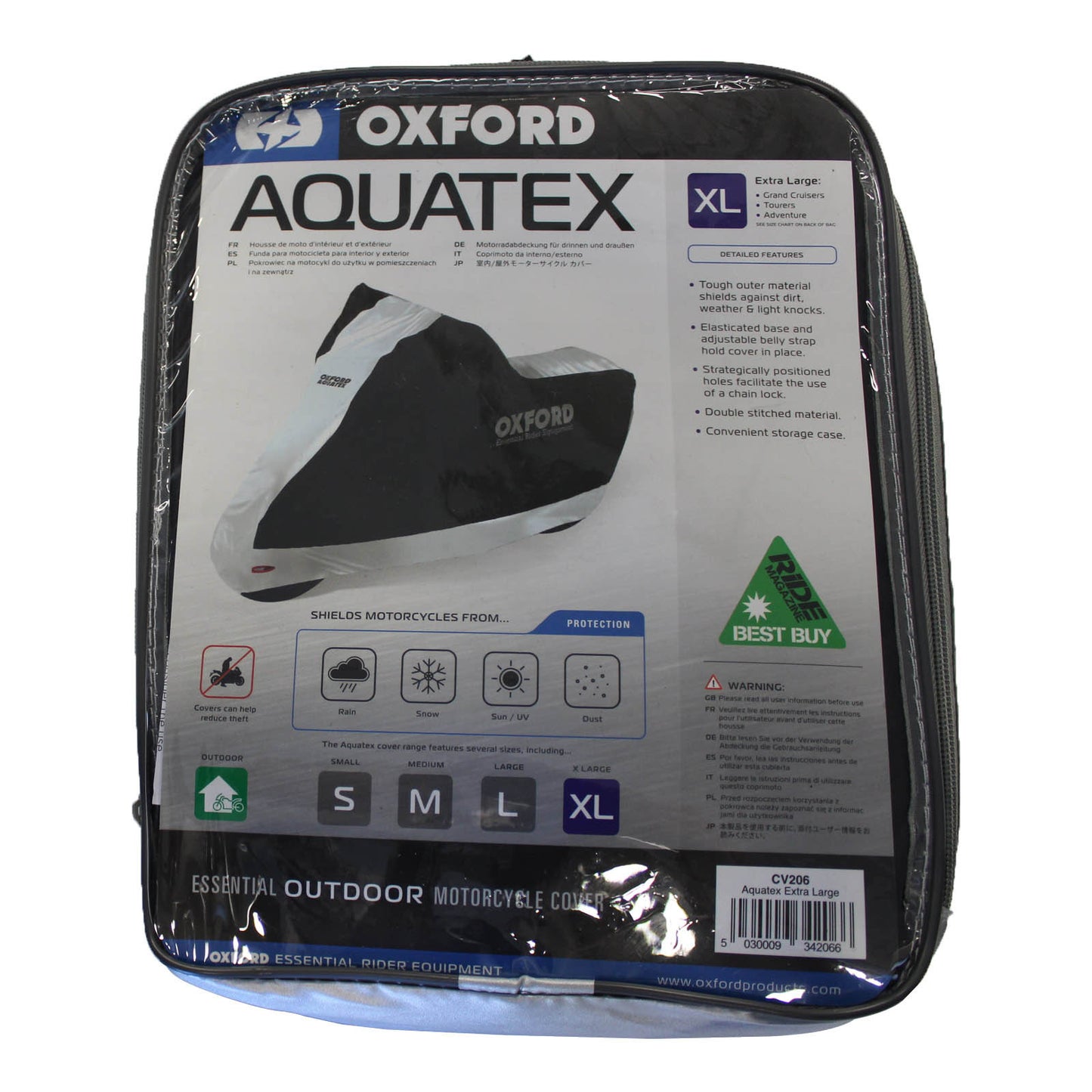 Oxford Aquatex Motorcycle Cover (XL)