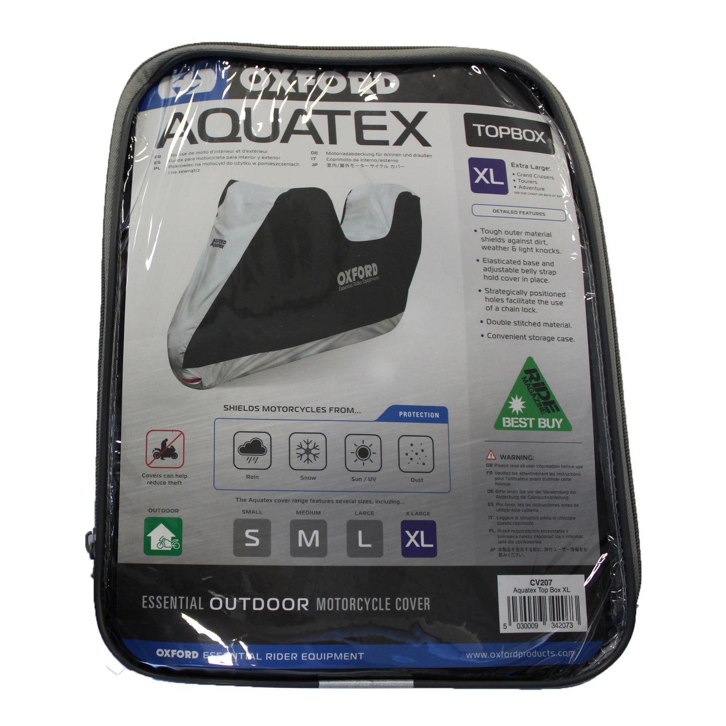 Oxford Aquatex Motorcycle Cover Top Box (XL)