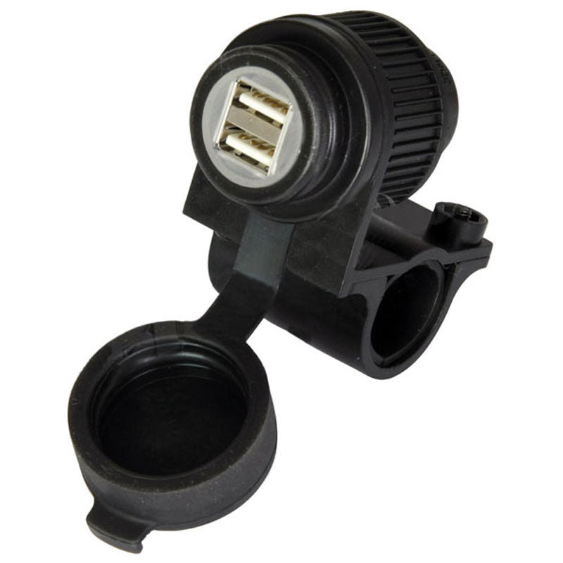 Oxford USB Dual Socket - Handlebar Mount