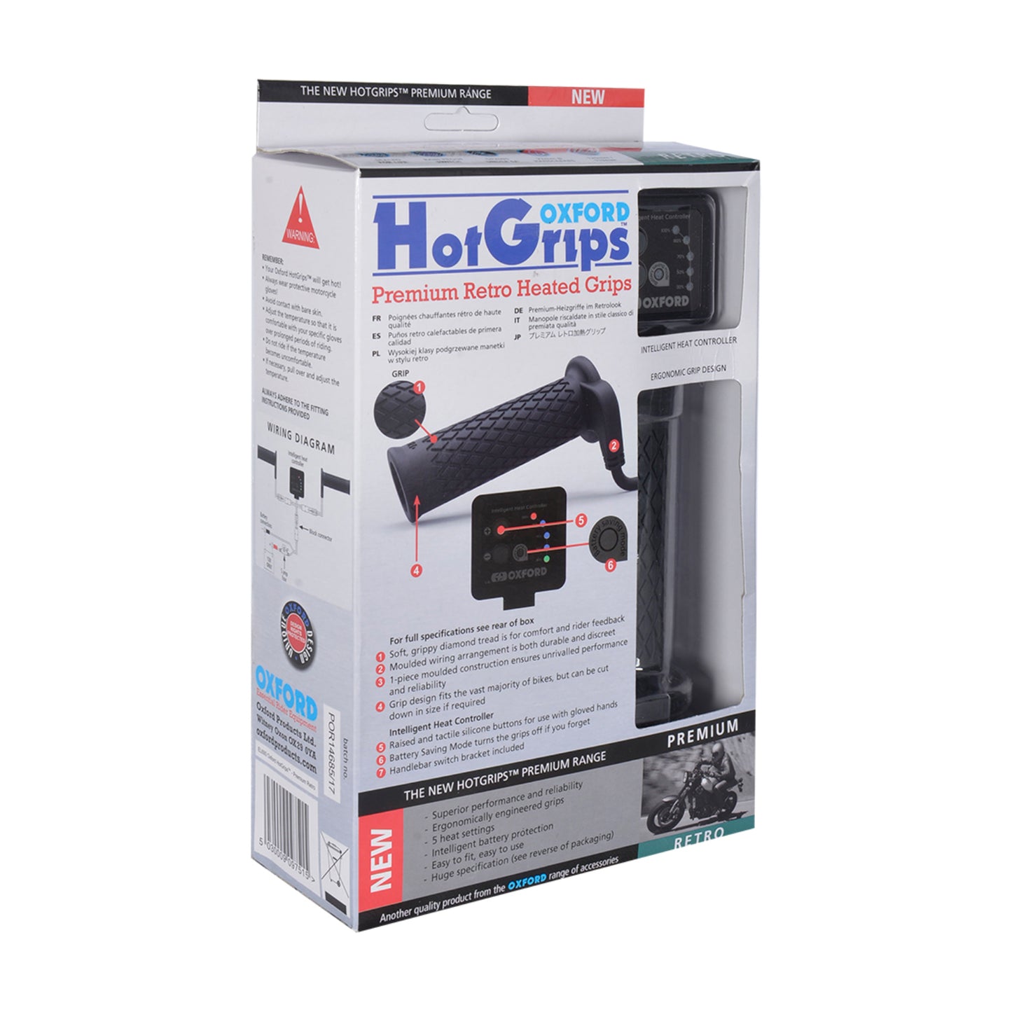 Oxford HotGrips® Premium Retro with V8 Switch