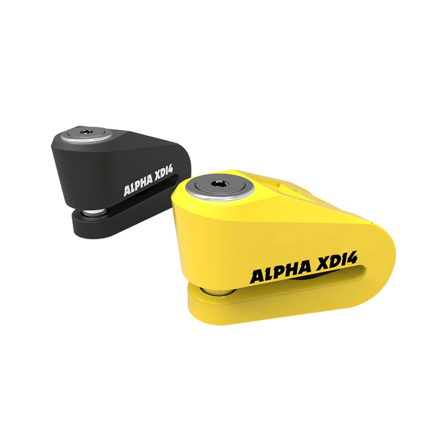 OXFORD ALPHA XD14 STAINLESS DISC LOCK(14MM PIN) YELLOW