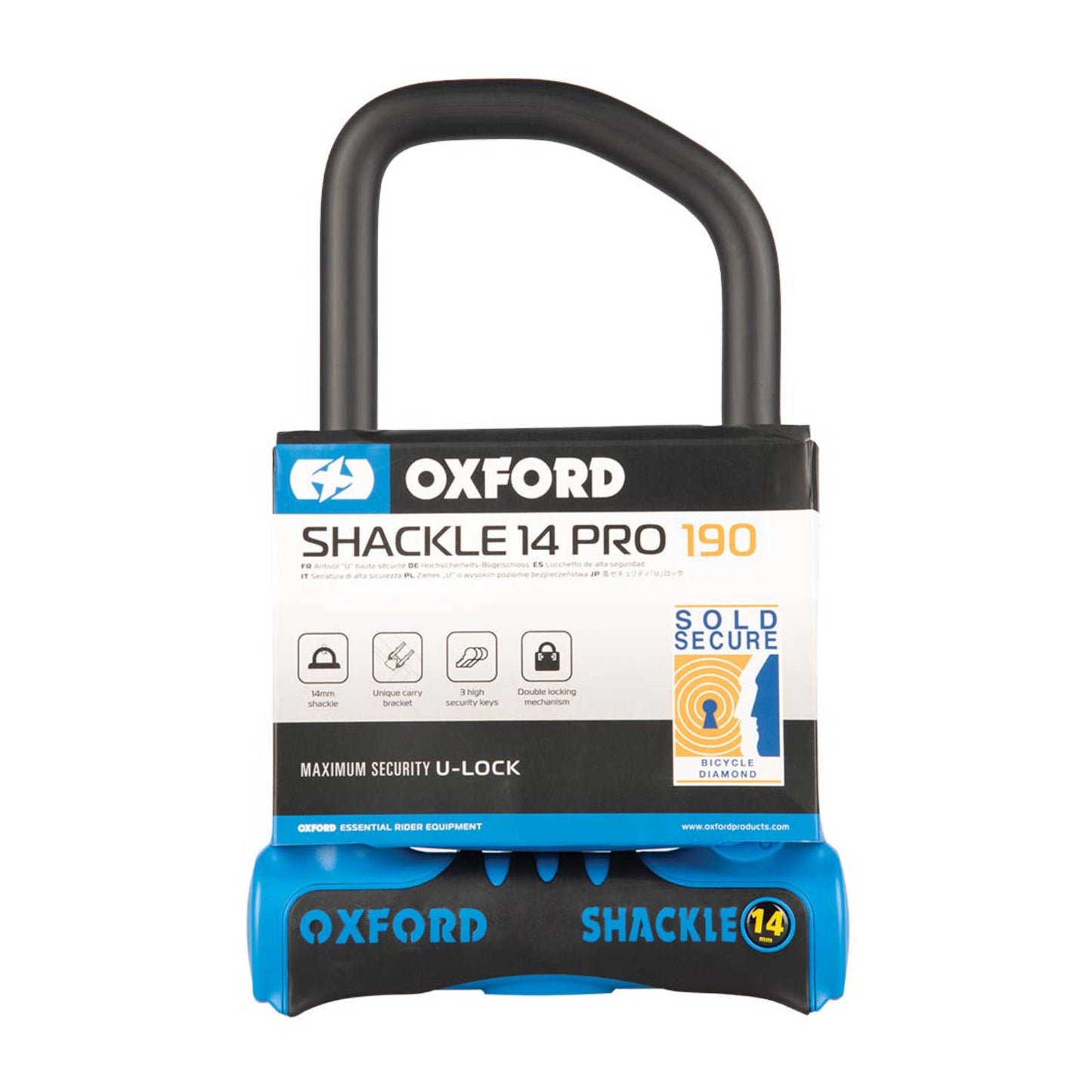 Oxford Shackle14 Pro U-lock 260mm X 177mm