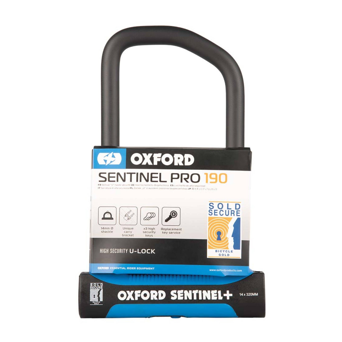 Oxford Sentinel Pro U-Lock 260mm X 177mm