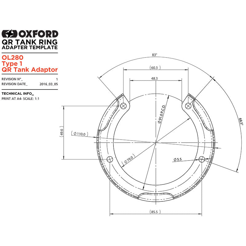 Oxford Quick Release Bike Adaptor - Type 1 (Suzuki)