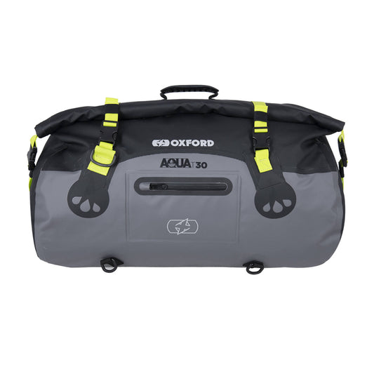 Oxford Aqua T-30 Roll Bag - Black / Grey / Fluo
