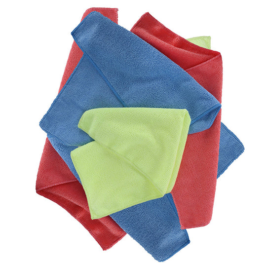 Oxford Microfibre Towels 6/pack - Blue / Yellow / Red