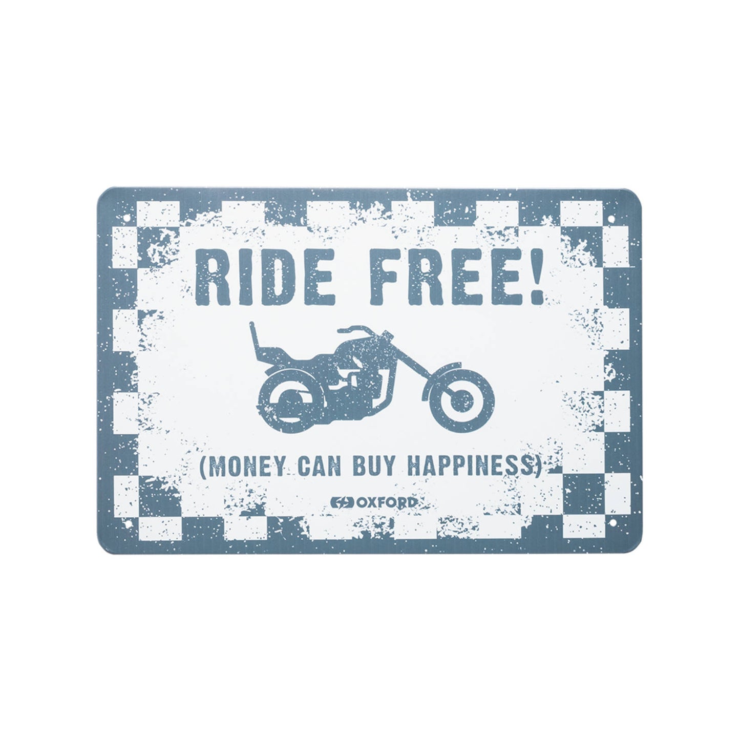 Oxford Garage Metal Sign: \"Ride Free\"