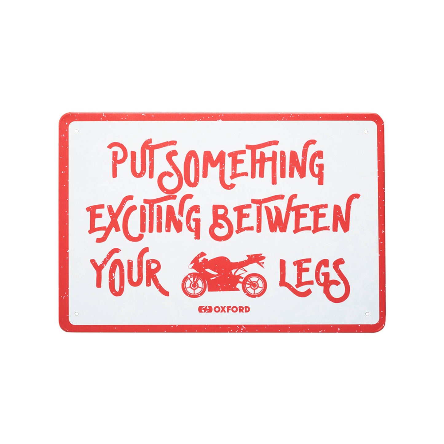 Oxford Garage Metal Sign: \"Exciting\"