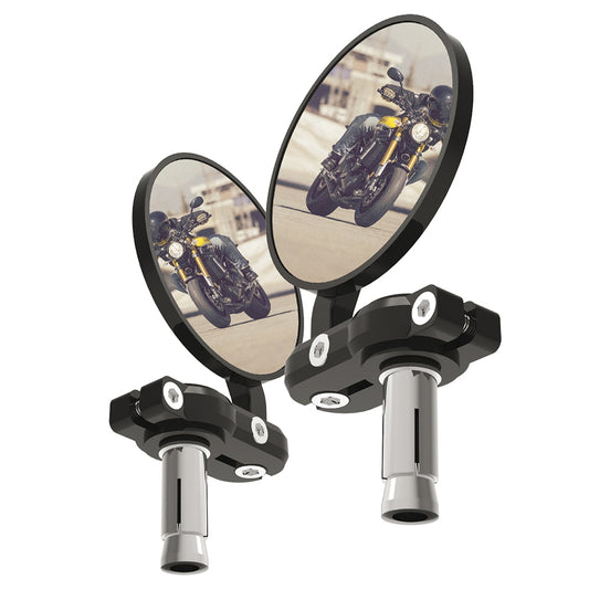 Oxford Bar End Mirrors (Black) (Pair)