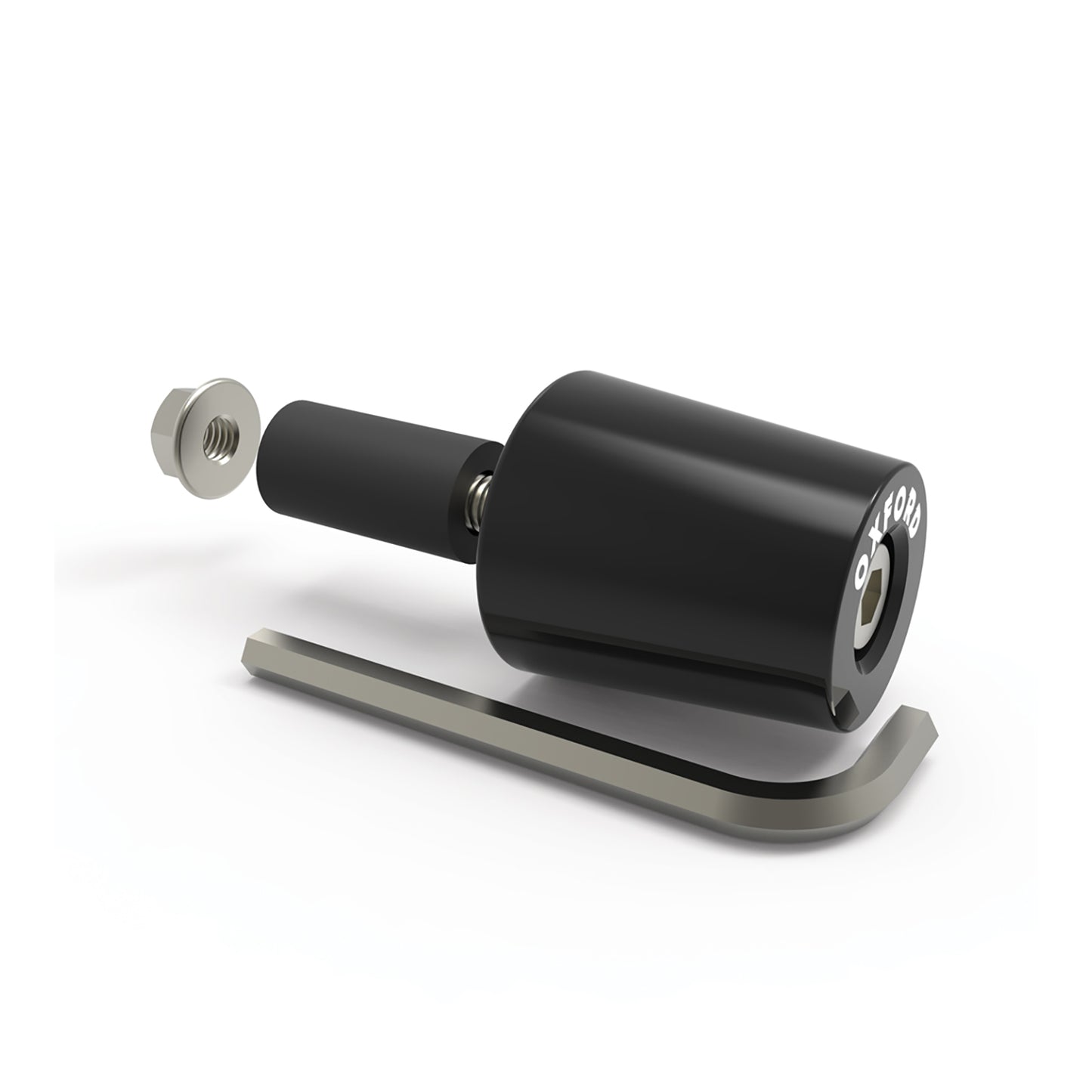 Oxford Handlebar End Weights - Black Anodised 67g (Pair)
