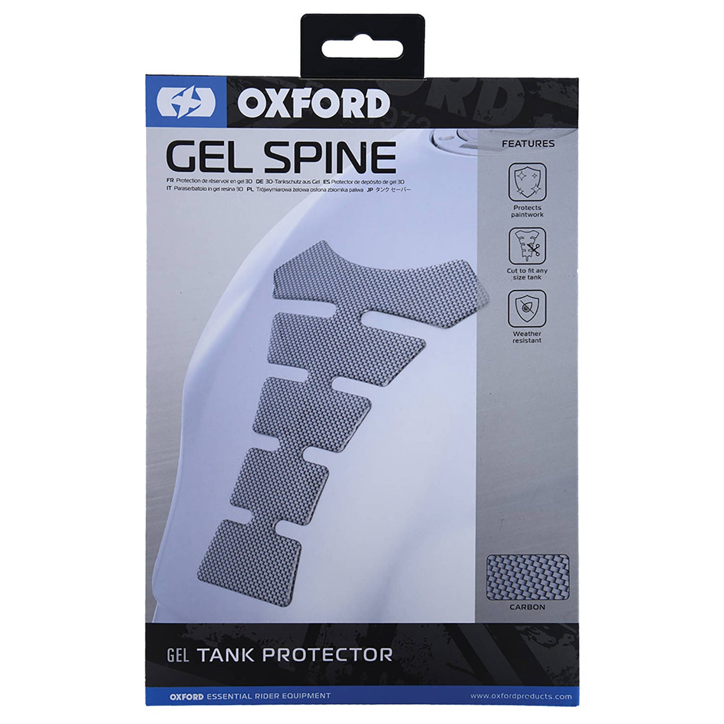 Oxford Original Spine Gel Tank Pad Carbon