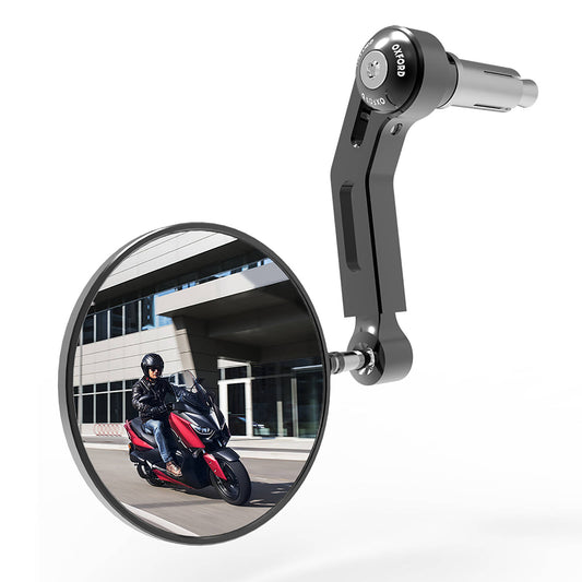Oxford Premium Bar End Mirror Left - Black