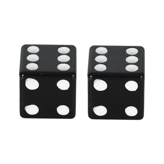 Oxford Lucky Dice Valve Caps - Black (Pair)
