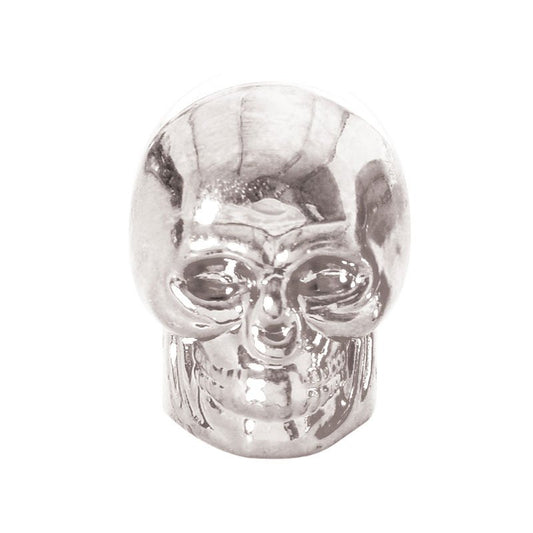 Oxford Valve Caps Skull Pair - Silver