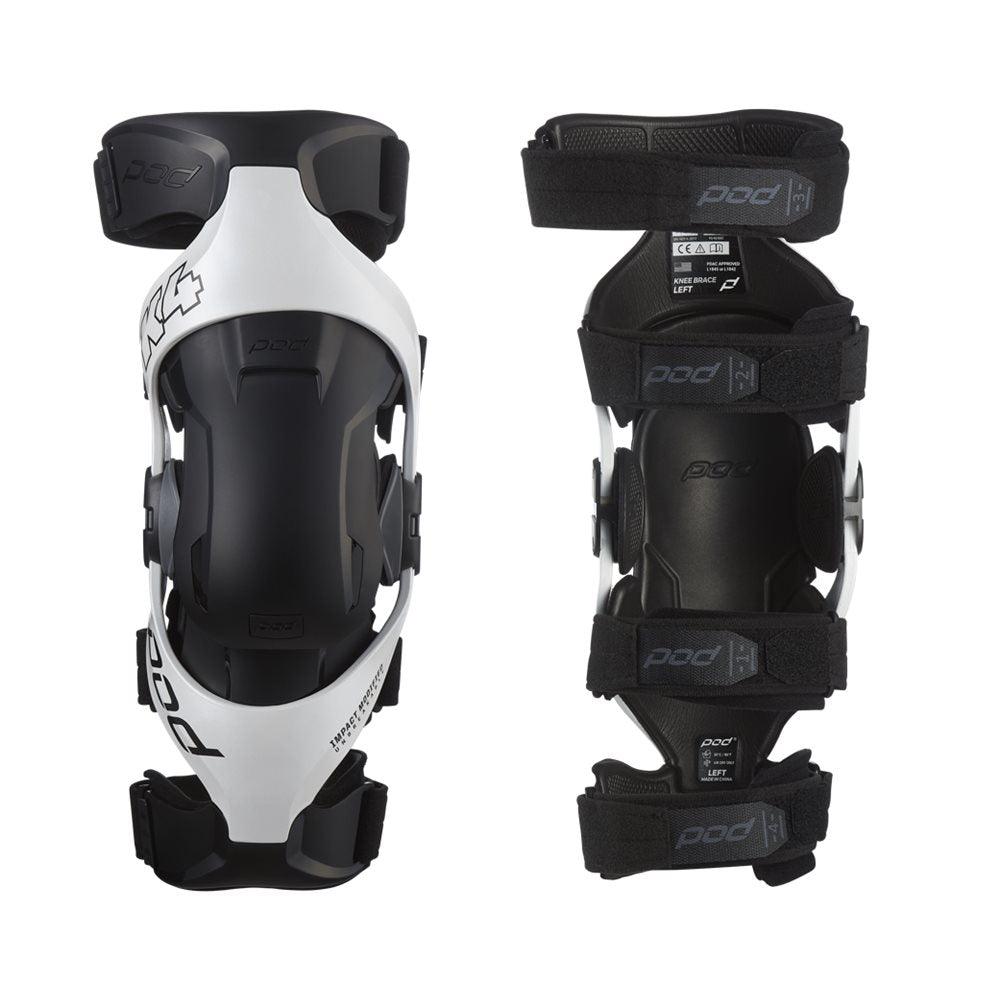 POD K4 2.0 WHITE/BLACK KNEE BRACE - LEFT MONZA IMPORTS sold by Cully's Yamaha