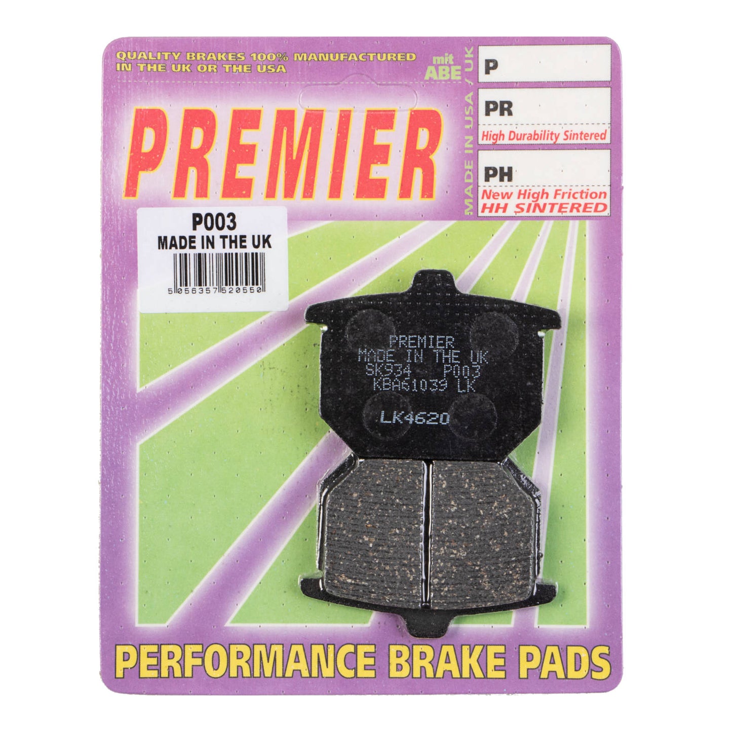 Premier Brake Pads - P Organic Standard