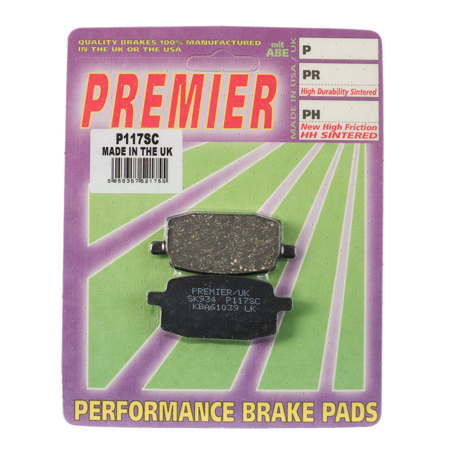 Premier Brake Pads - P-SC Organic Scooter
