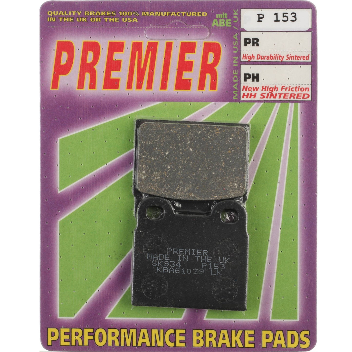 Premier Brake Pads - P Organic Standard