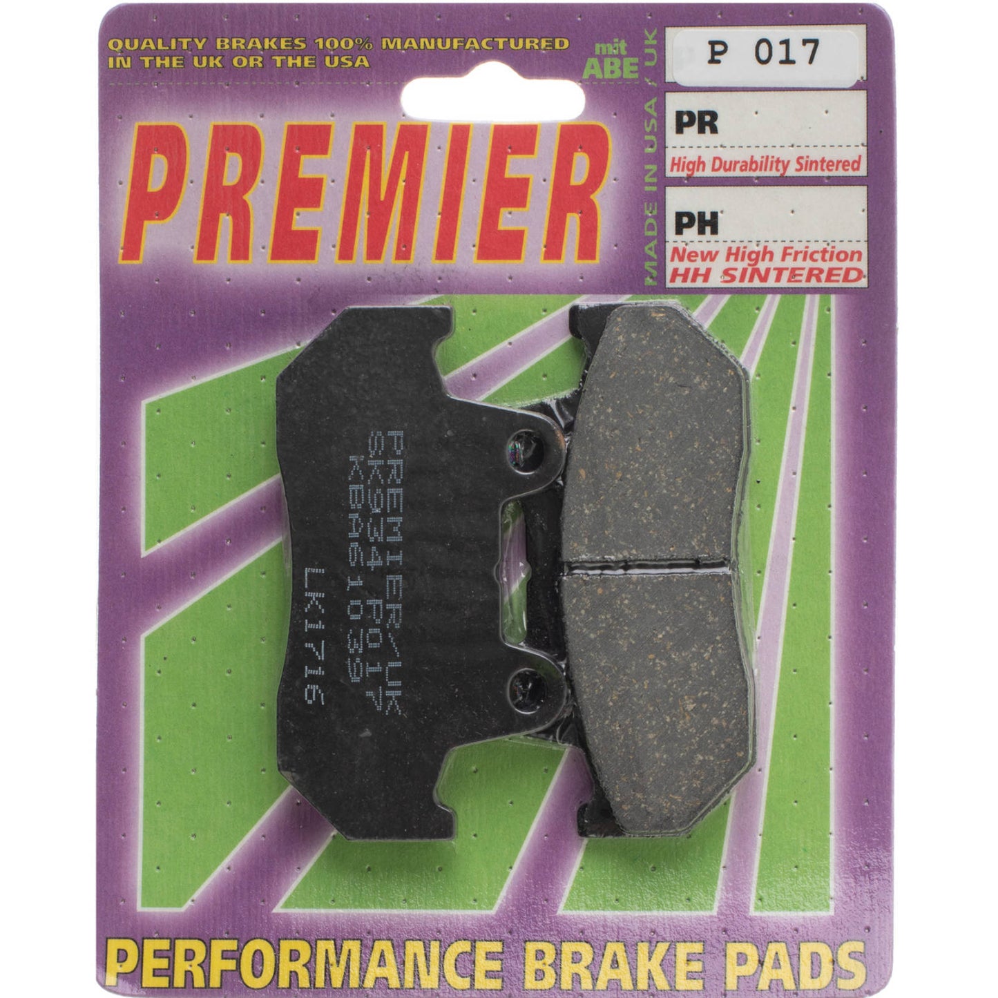 Premier Brake Pads - P Organic Standard