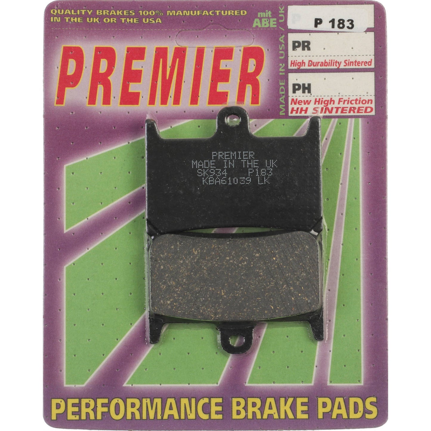 Premier Brake Pads - P Organic Standard