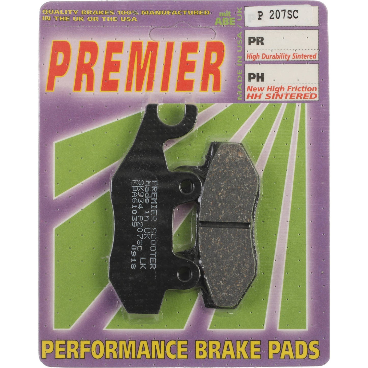 Premier Brake Pads - P Organic Standard