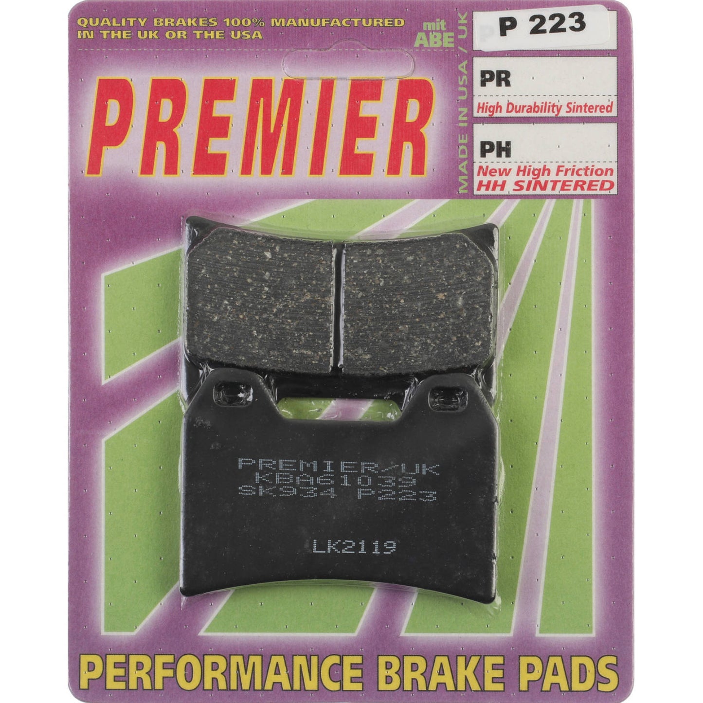 Premier Brake Pads - P Organic Standard