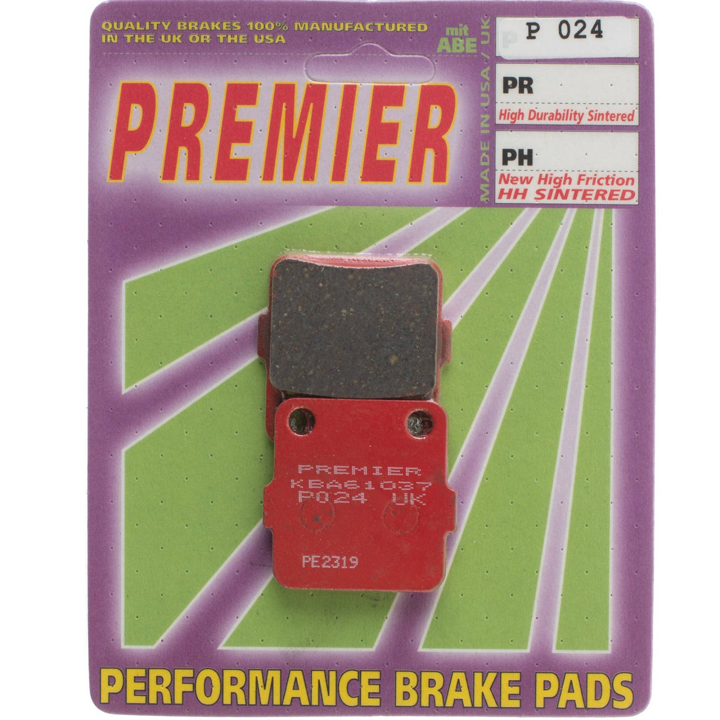 Premier Brake Pads - P Organic Standard