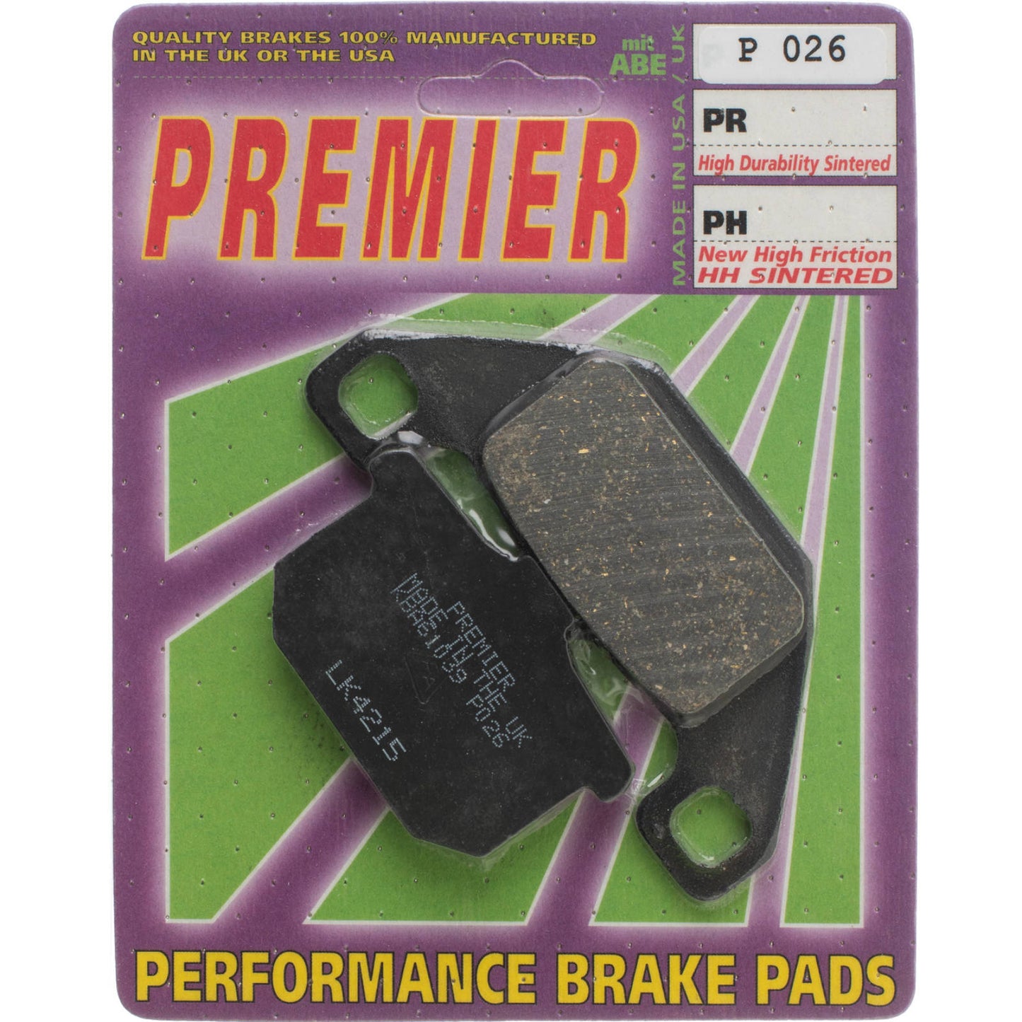Premier Brake Pads - P Organic Standard