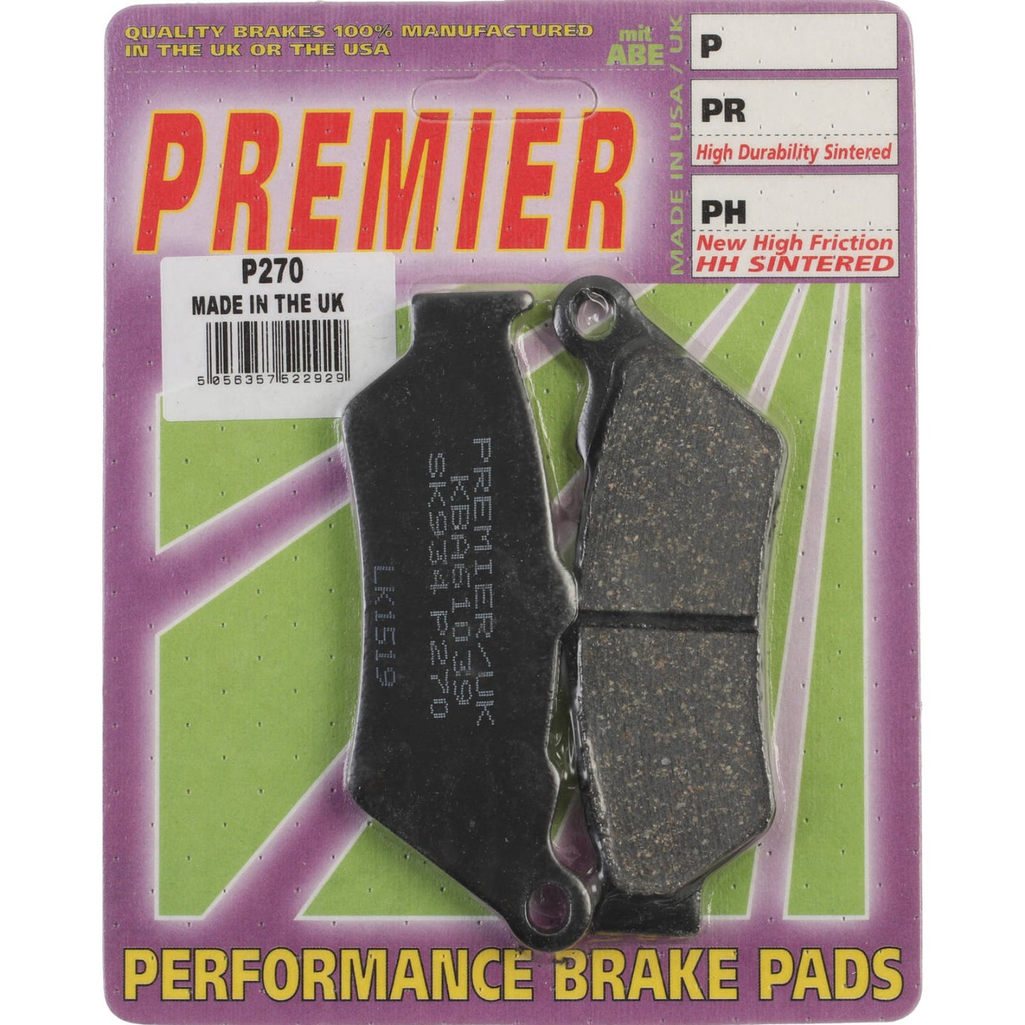 Premier Brake Pads - P Organic Standard