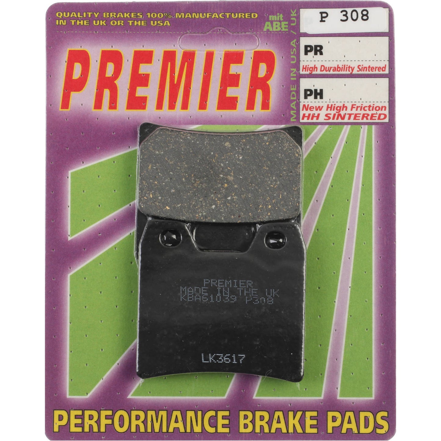 Premier Brake Pads - P Organic Standard