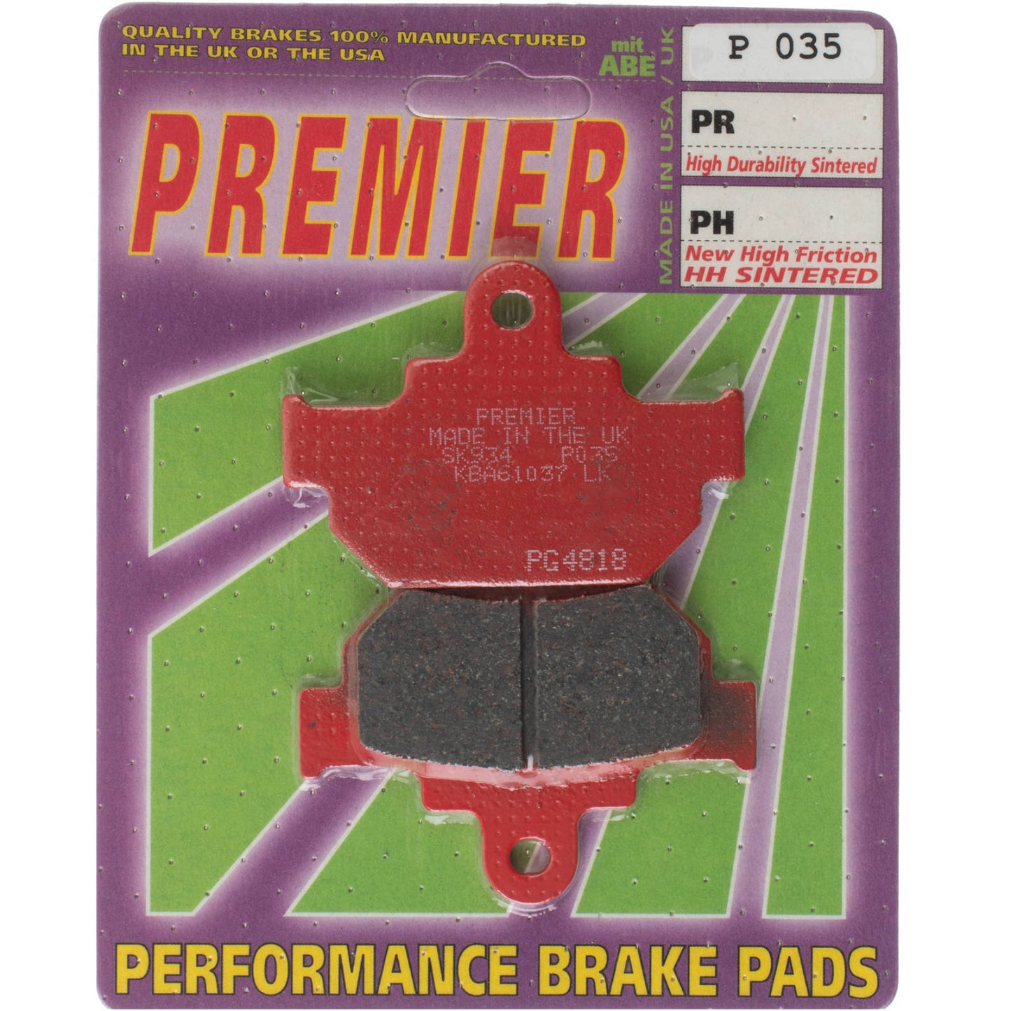 Premier Brake Pads - P Organic Standard