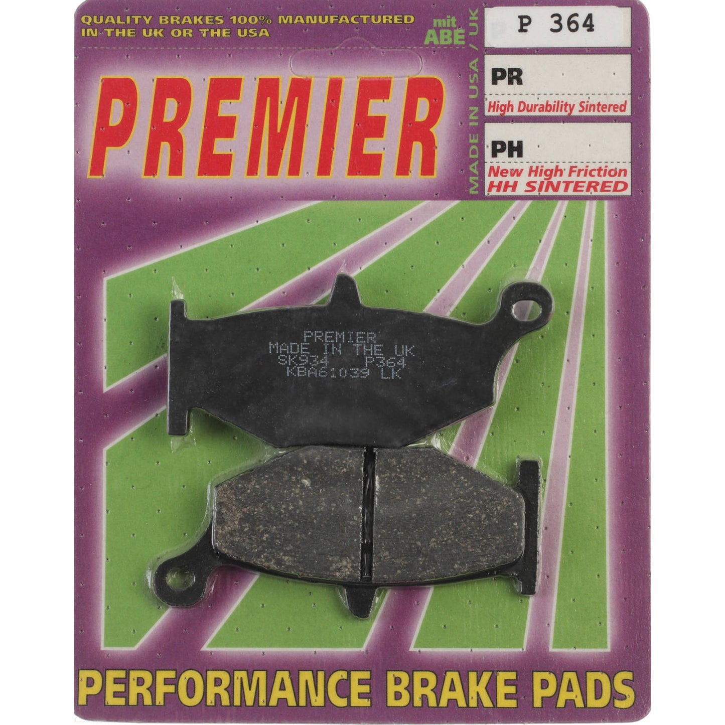 Premier Brake Pads - P Organic Standard