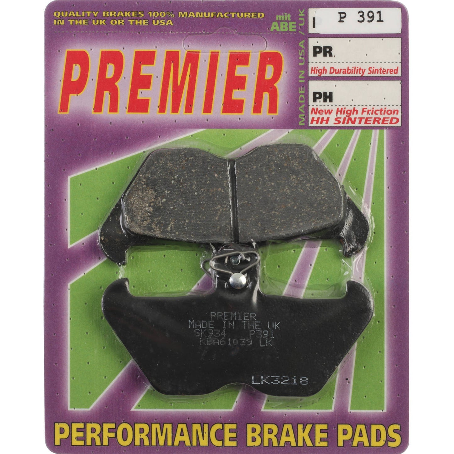 Premier Brake Pads - P Organic Standard