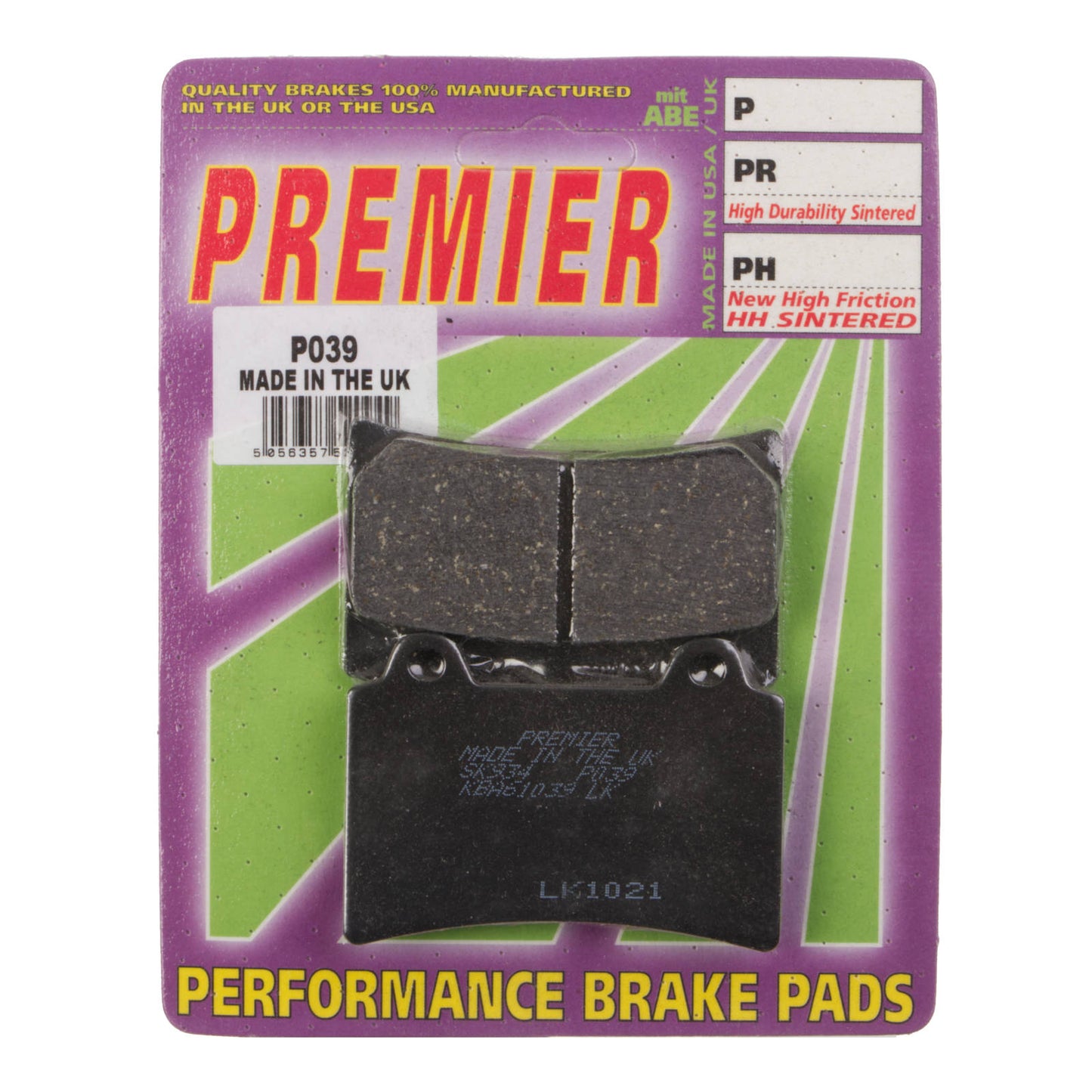 Premier Brake Pads - P Organic Standard