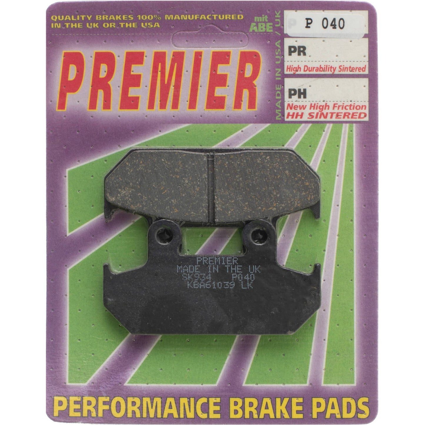 Premier Brake Pads - P Organic Standard