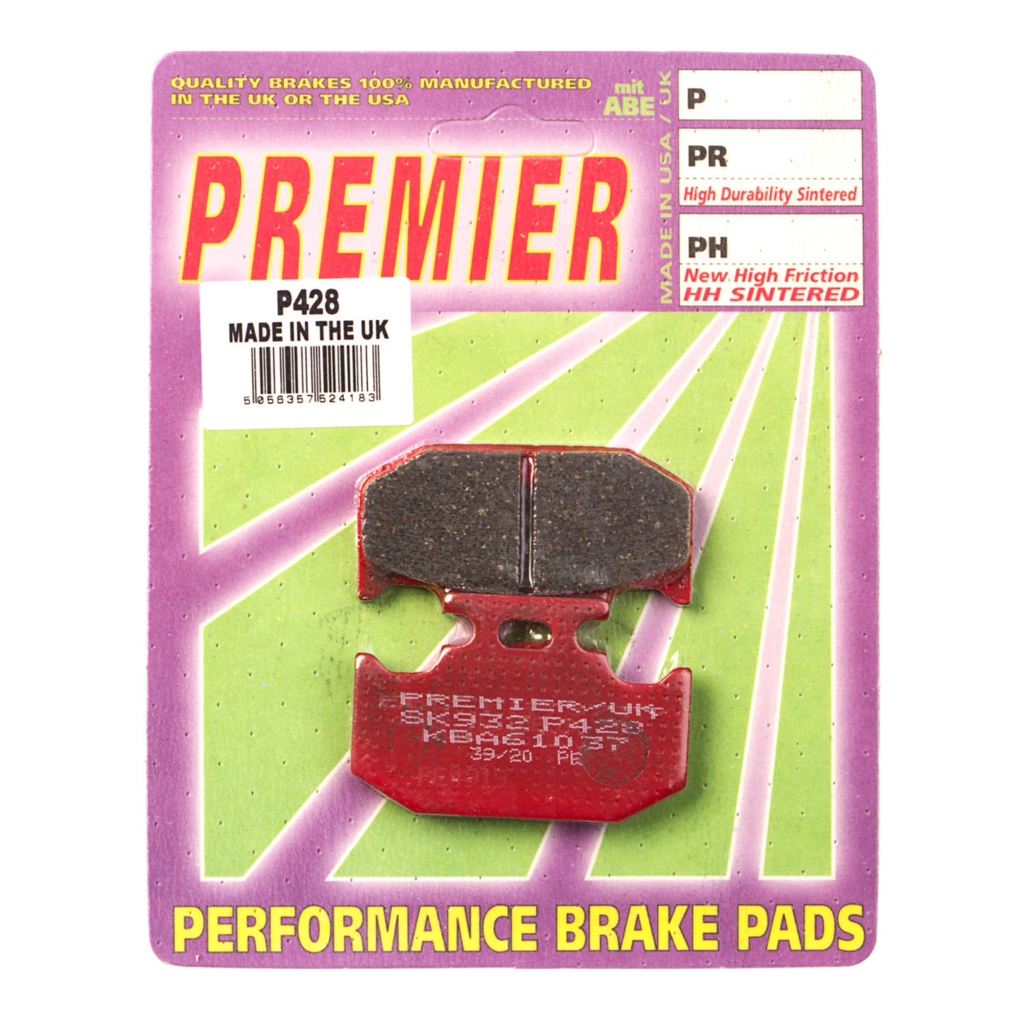 Premier Brake Pads - P Organic Standard