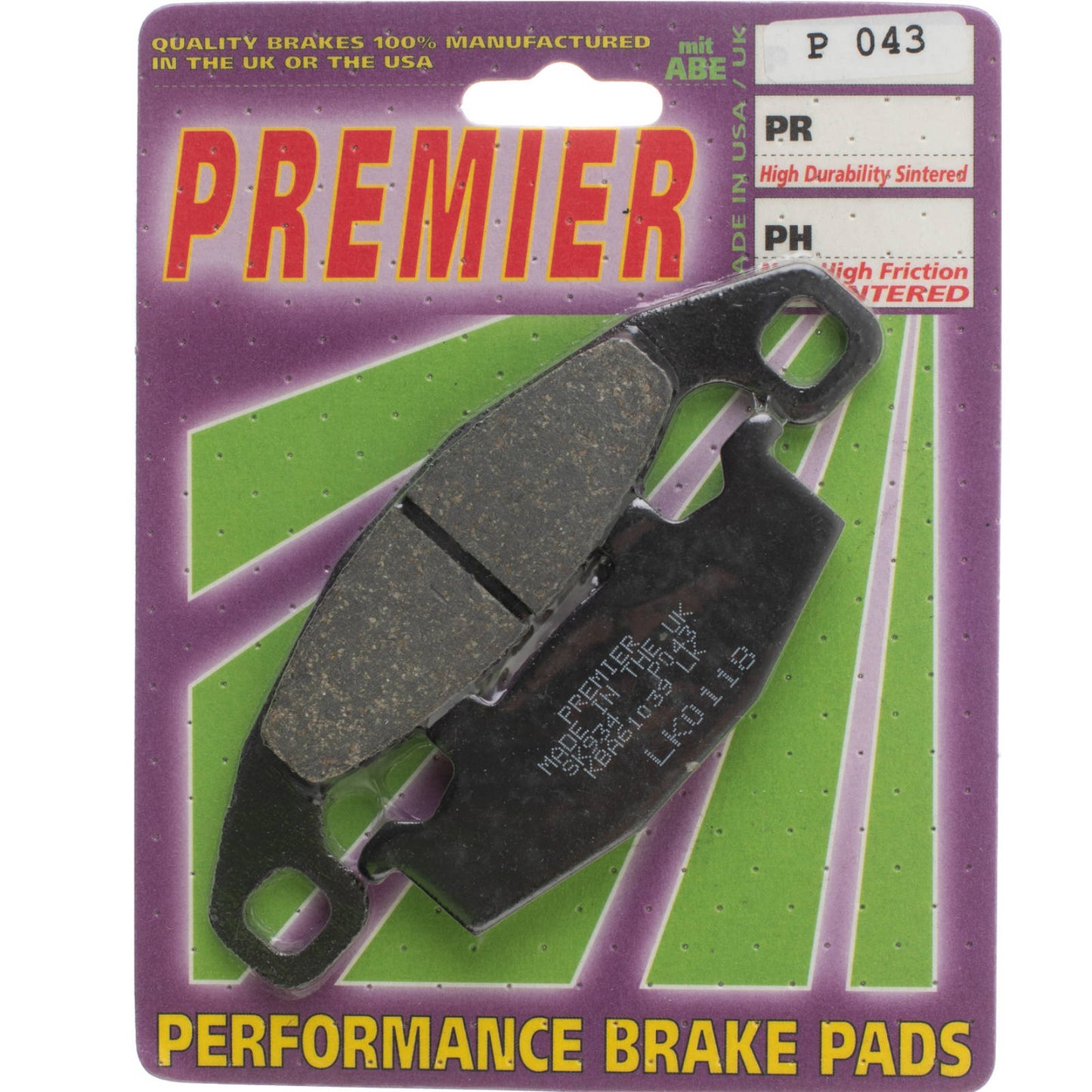 Premier Brake Pads - P Organic Standard