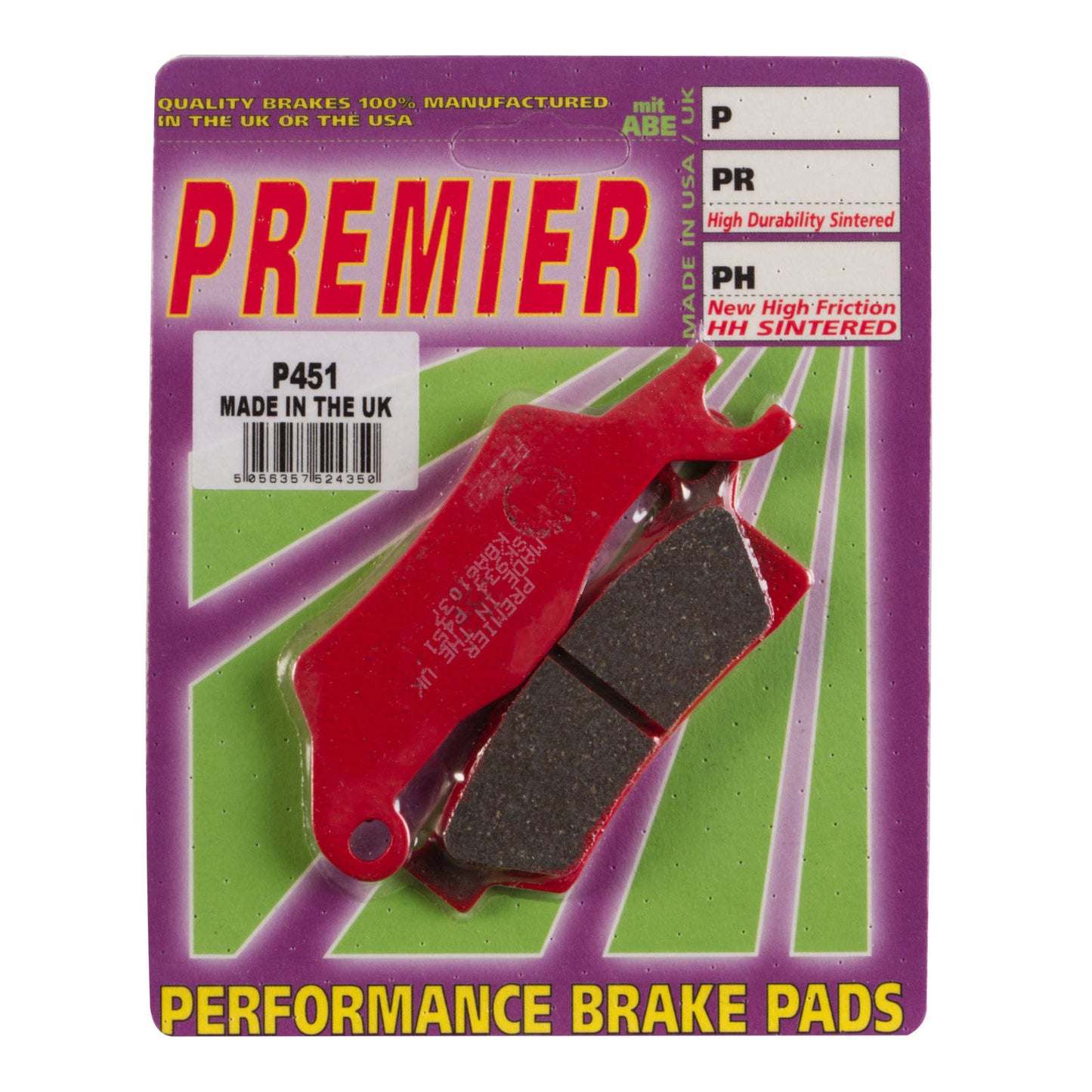 Premier Brake Pads - P Organic Standard