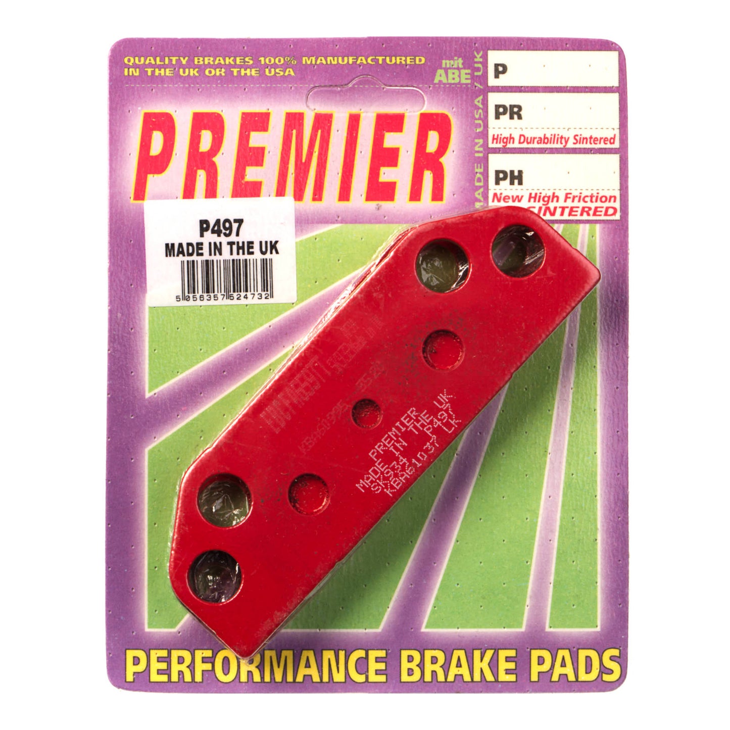Premier Brake Pads - P Organic Standard