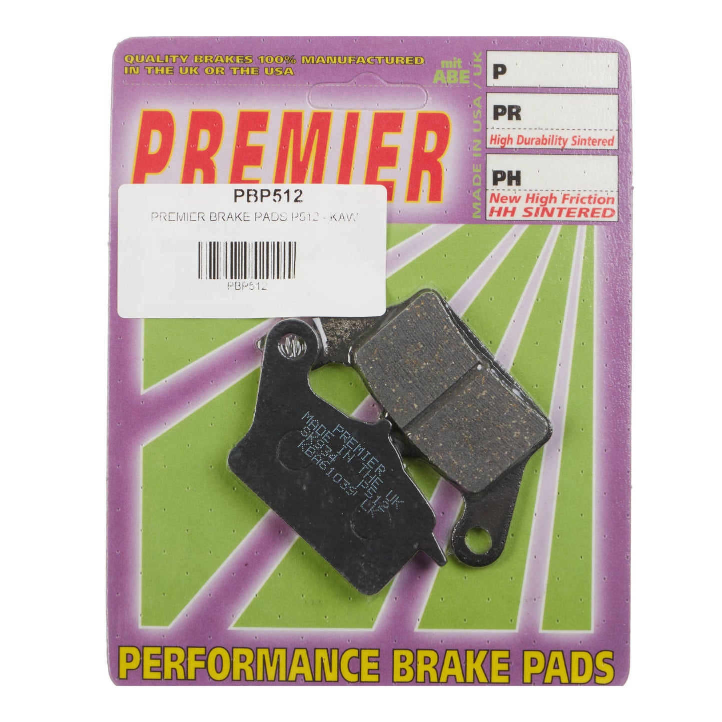 Premier Brake Pads - P Organic Standard